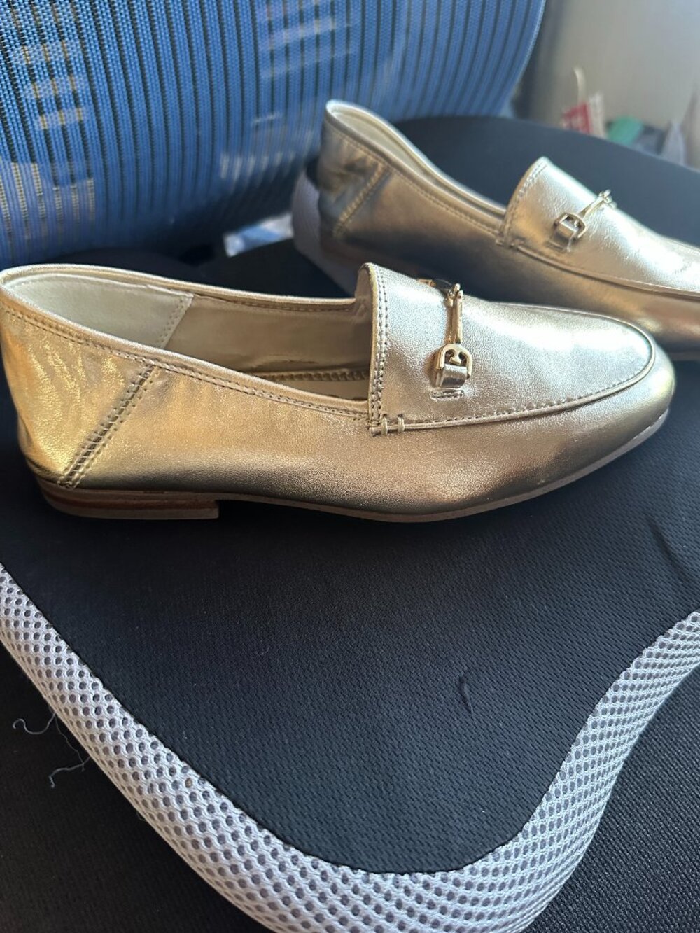 New Sam Edelman Big Kids Gold Flats - Size 4